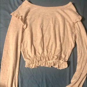 Forever 21 Cropped Thin Sweater, Long Sleeve, S
